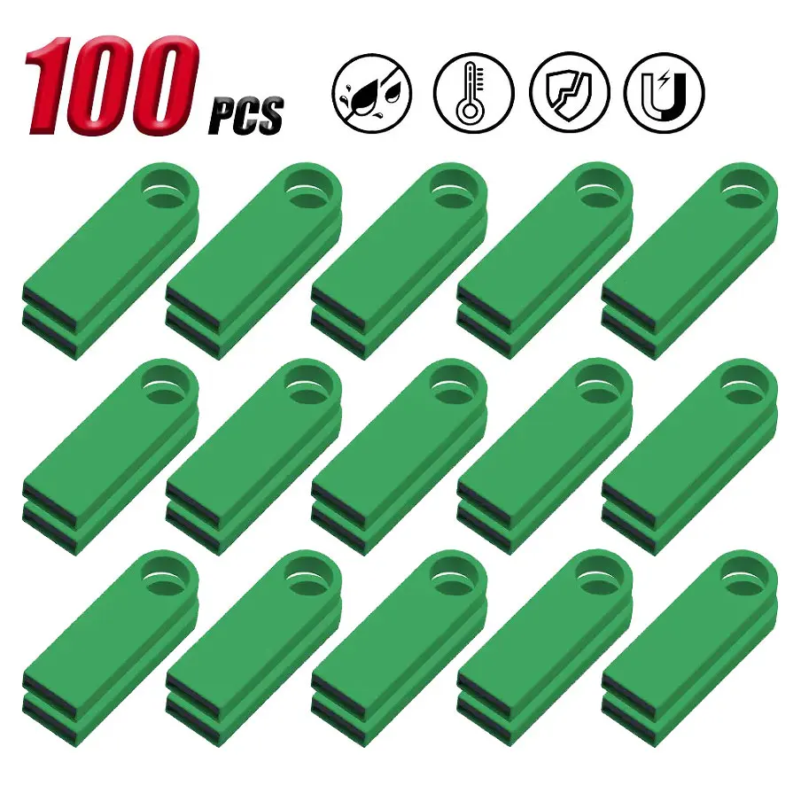 

100pcs/lot Wholesale Price Metal Usb 2.0 Flash Drive 4GB 8GB 16GB Usb Pendrive 32GB 64GB Usb Memory Stick Custom Logo Gifts