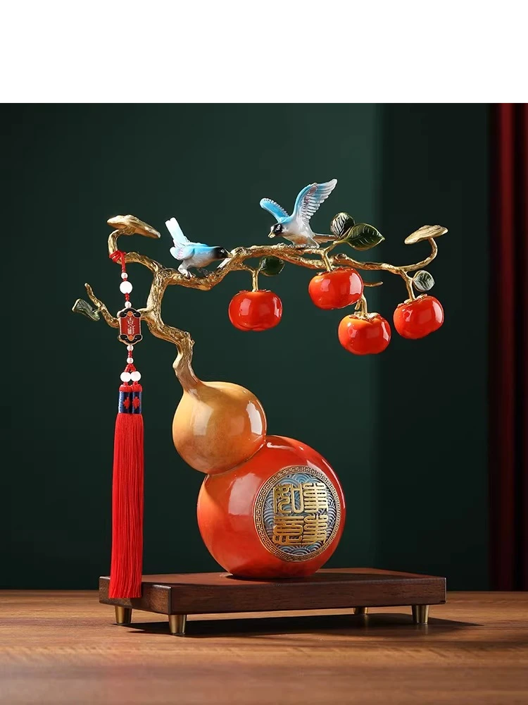Persimmon Ruyi gourd ornament persimmon home decoration moving house new home gift