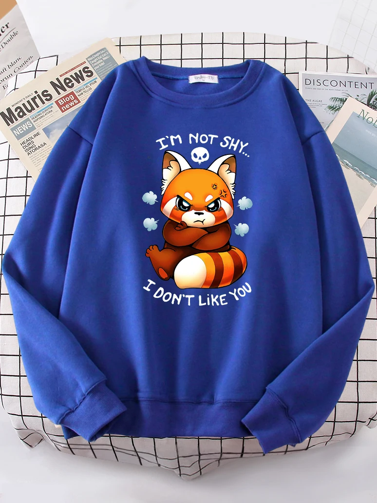 Adorable Angry Fox Cartoons Hoody Female Fashion Crewneck Sweatshirt vintage Oversize Hoody Loose Casual Sportswears Women