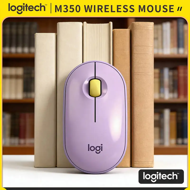 

Logitech M350 Portable Travel Mouse - Slim Design, Quiet Clicks, USB Receiver, 18-Month Battery, Chromebook iPad Compatible