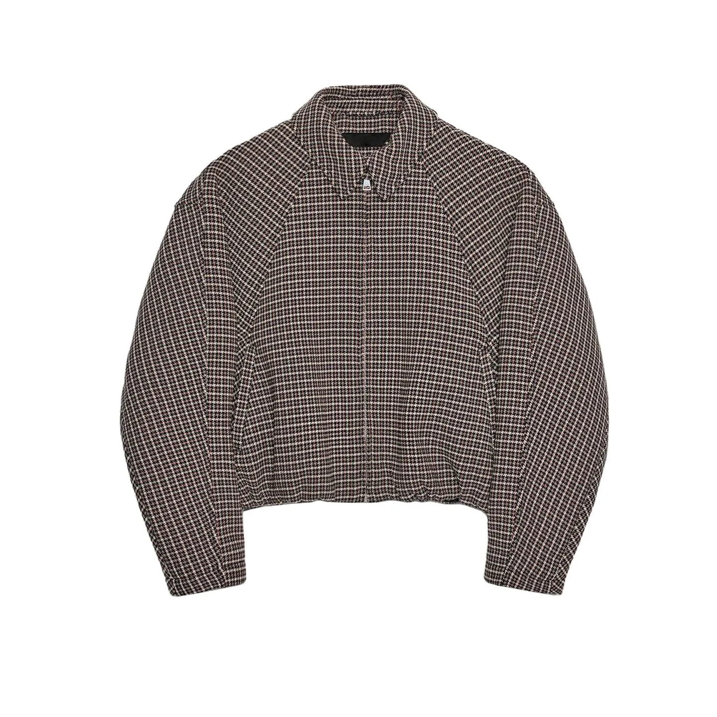 Winter Damen Casual Sle Kragen Lange Sve Plaid Baumwolle Pilot Jaet Mantel Polyester Faser ort Länge Reißverschluss