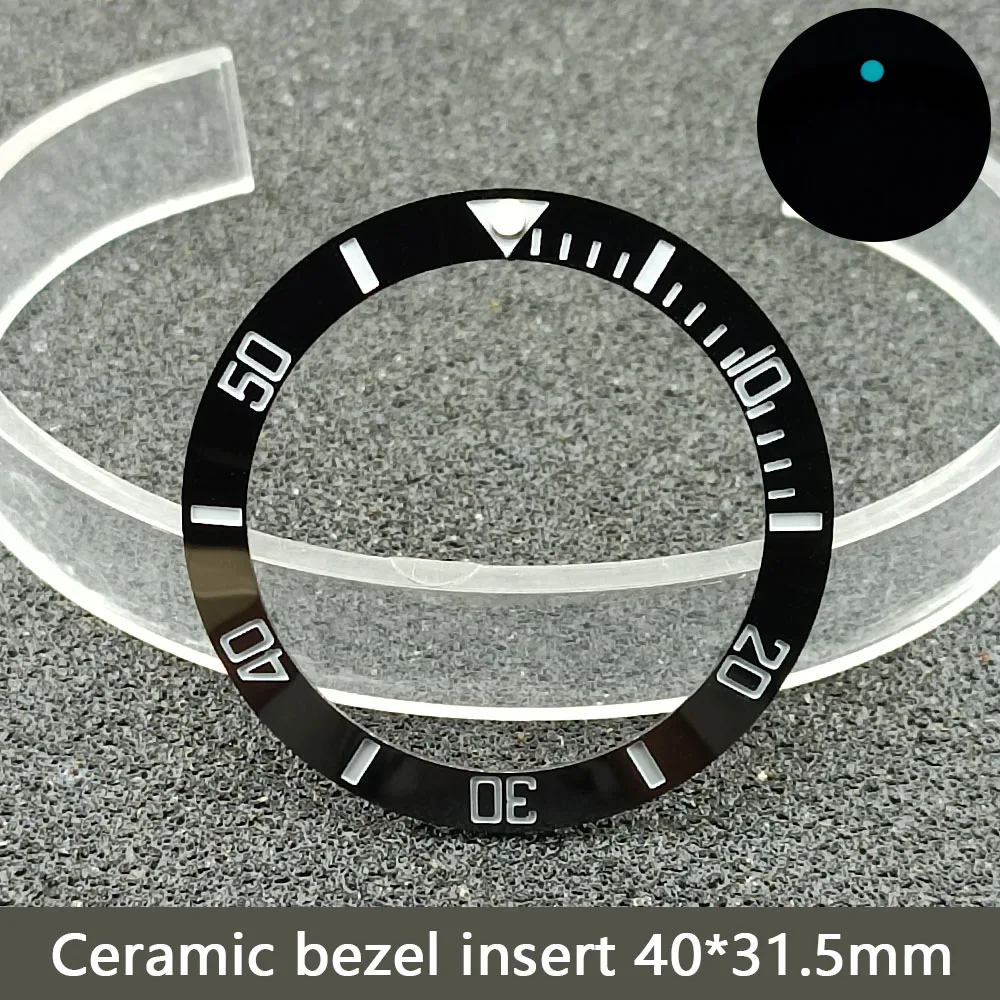 Наклонная Керамическая рамка 40 мм * 31,5 мм и вставка для часов для дайвинга, Сменные вставки для циферблата