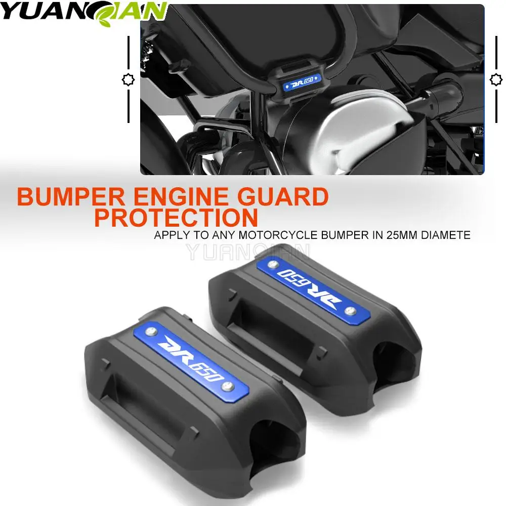 Motorcycle Engine Crash bar Protection bluemper Decorative Guarded Block For Suzuki DR650S DR650SE DR 650 DR650 S SE 1994-2010