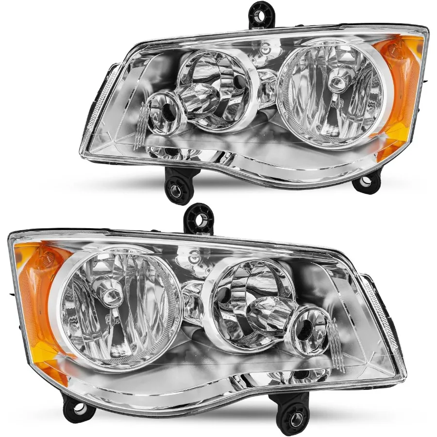 

AntiFogging Halogen Headlight Assembly with Chrome Housing and Amber Reflector for 20112020 Dodge Grand Caravan and 20082016 Ch