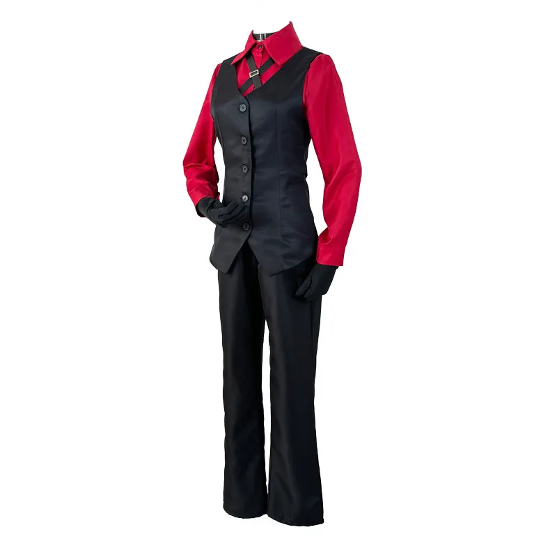 Anime Bungos Nakahara Chuuya Cosplay Costume Red Shirt Uniform Vest Hat Wig Nice Stitching cosplay outfits men Role play party view 3