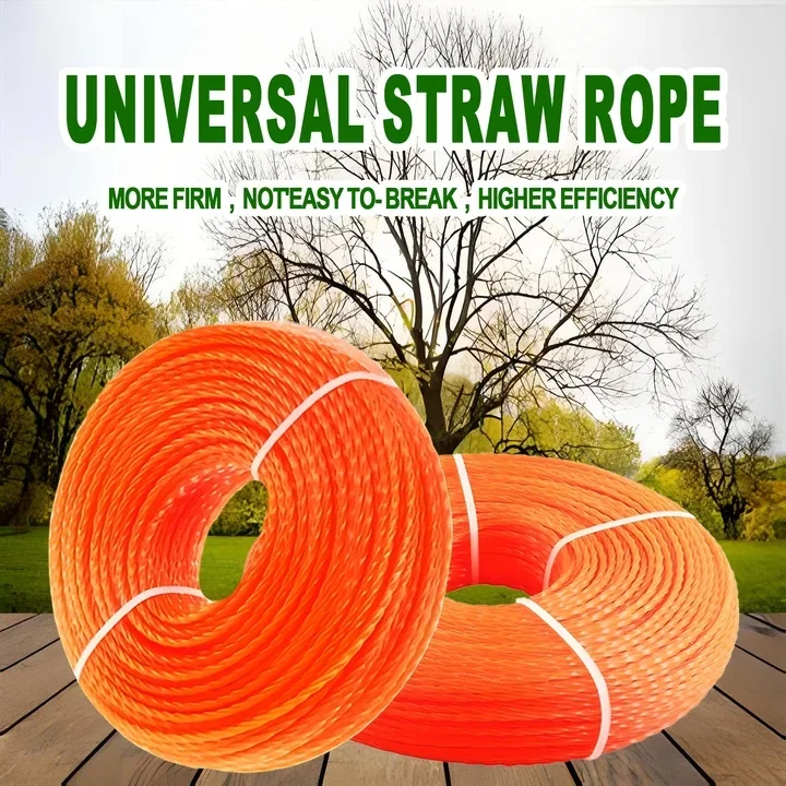 

2.4/2.7/3.5/4.0mm*15m Mowing Nylon Grass Trimmer Rope Brush Cutter Strimmer Line Mowing Lawn Mower Accessory Grass Cutter Lines