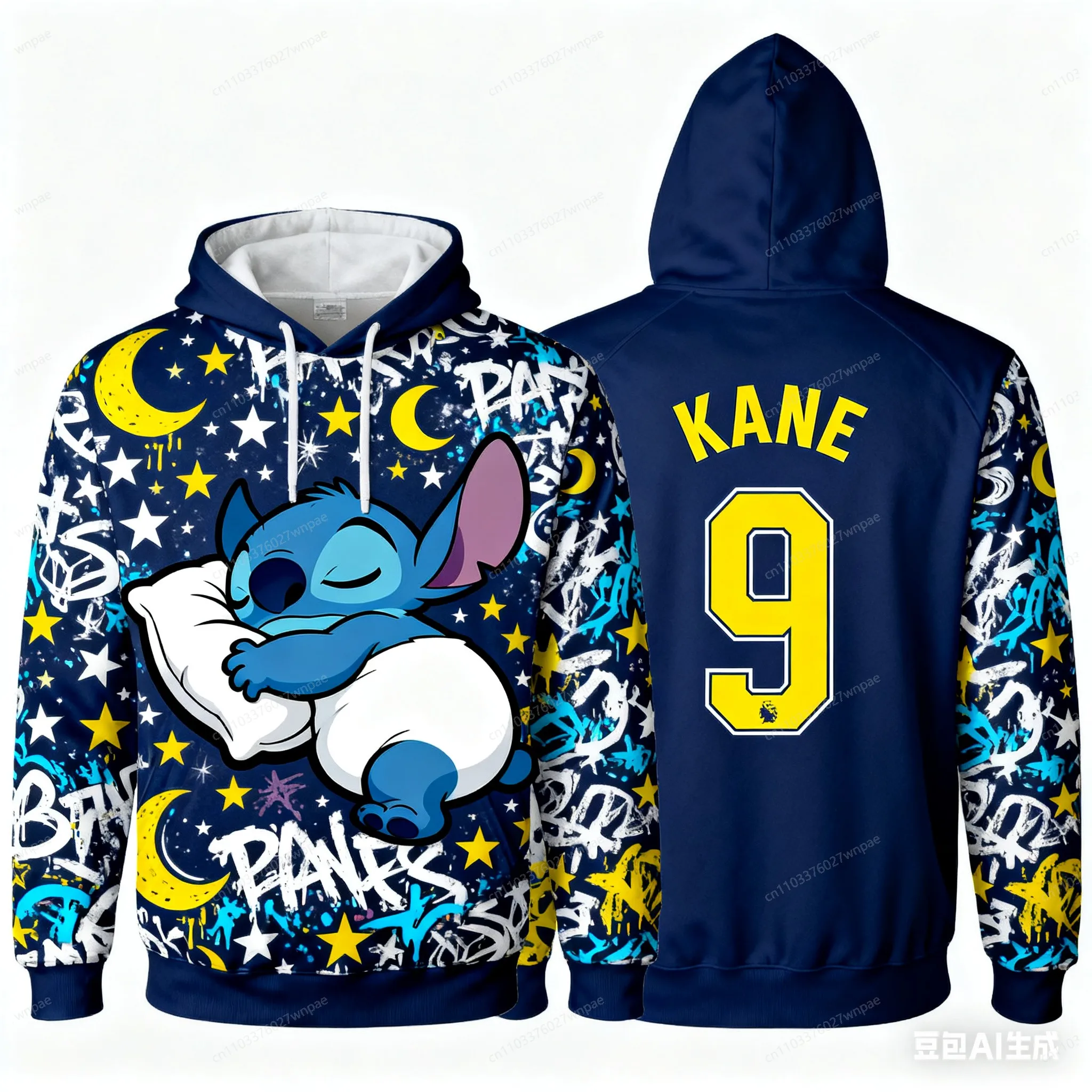 سترة جيرسي بغطاء للرأس بطباعة ثلاثية الأبعاد من AI-Creative Stitch: أنيقة ومريحة رياضية كاجوال كلاسيكية، ضرب عالمي لطيف وأجنبي، جاهز للجنسين للبالغين والأطفال #4