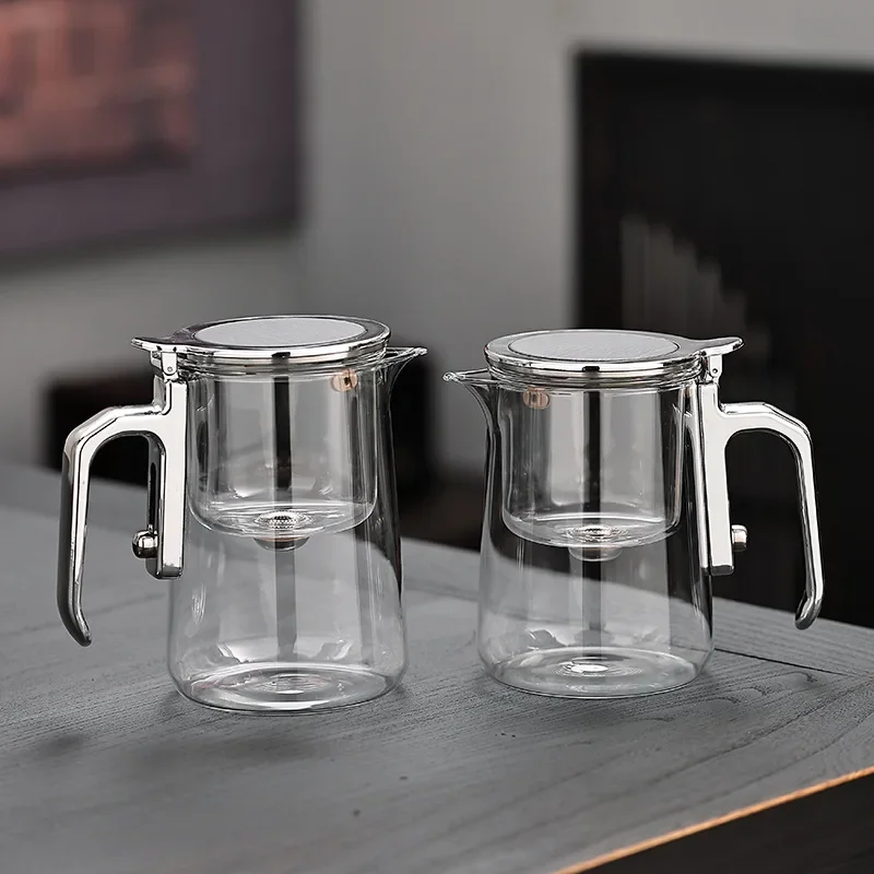 New tea infuser with tea-water separation, magnetic suction cup, heat-resistant glass filter, tea brewing device, kung fu set