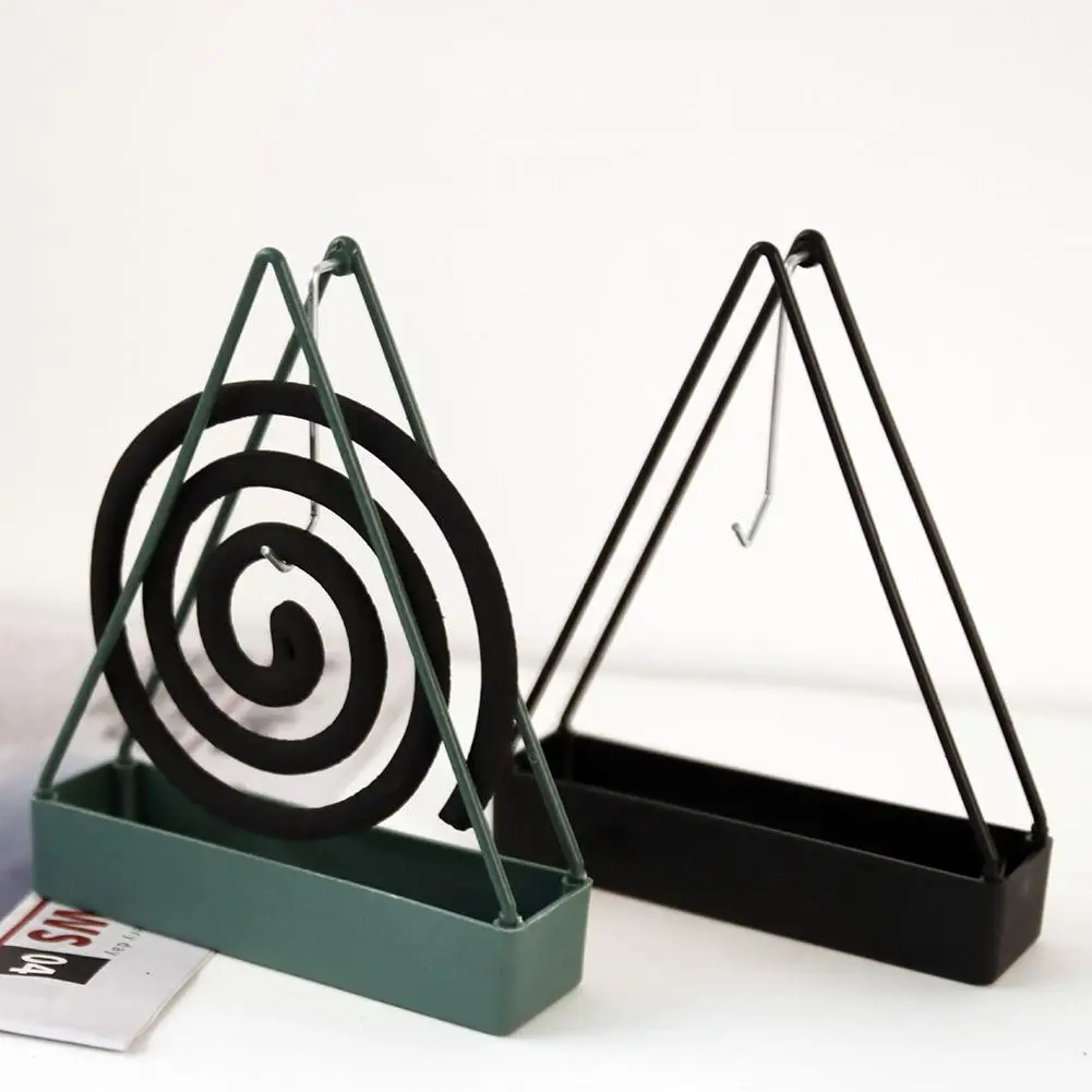1/3Pcs Mosquito Coil Holder with Ash Tray, Coil Incense Storage Rack Repellent Incense Triangular Rack For Bedroom Patio