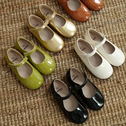 Mary Jane Baby Girls Casual Shoes Soft Sole Retro Patent Leather Spring Summer Fashion Children's Flats 2-6T