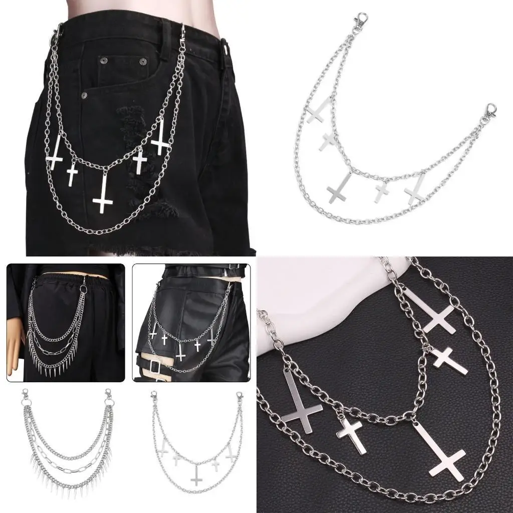 652f Jeans punk Chain Multi Layer cruza
