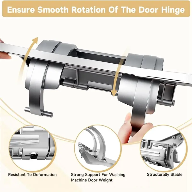 A84G-Upper Door Hinge Assembly Stainless Steel Washer For Kenmore Maytag Amana Models-WM2077CW WM2277HB WM3400CW