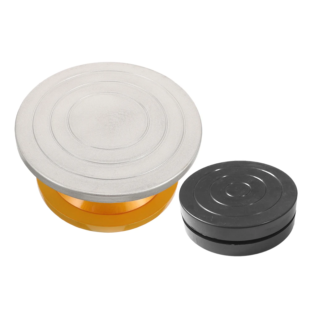

2Pcs Plastic Cake Turntable Silent Bearings Easy Clean Revolving Table for Baking Accessories Cake Decorating Turntable