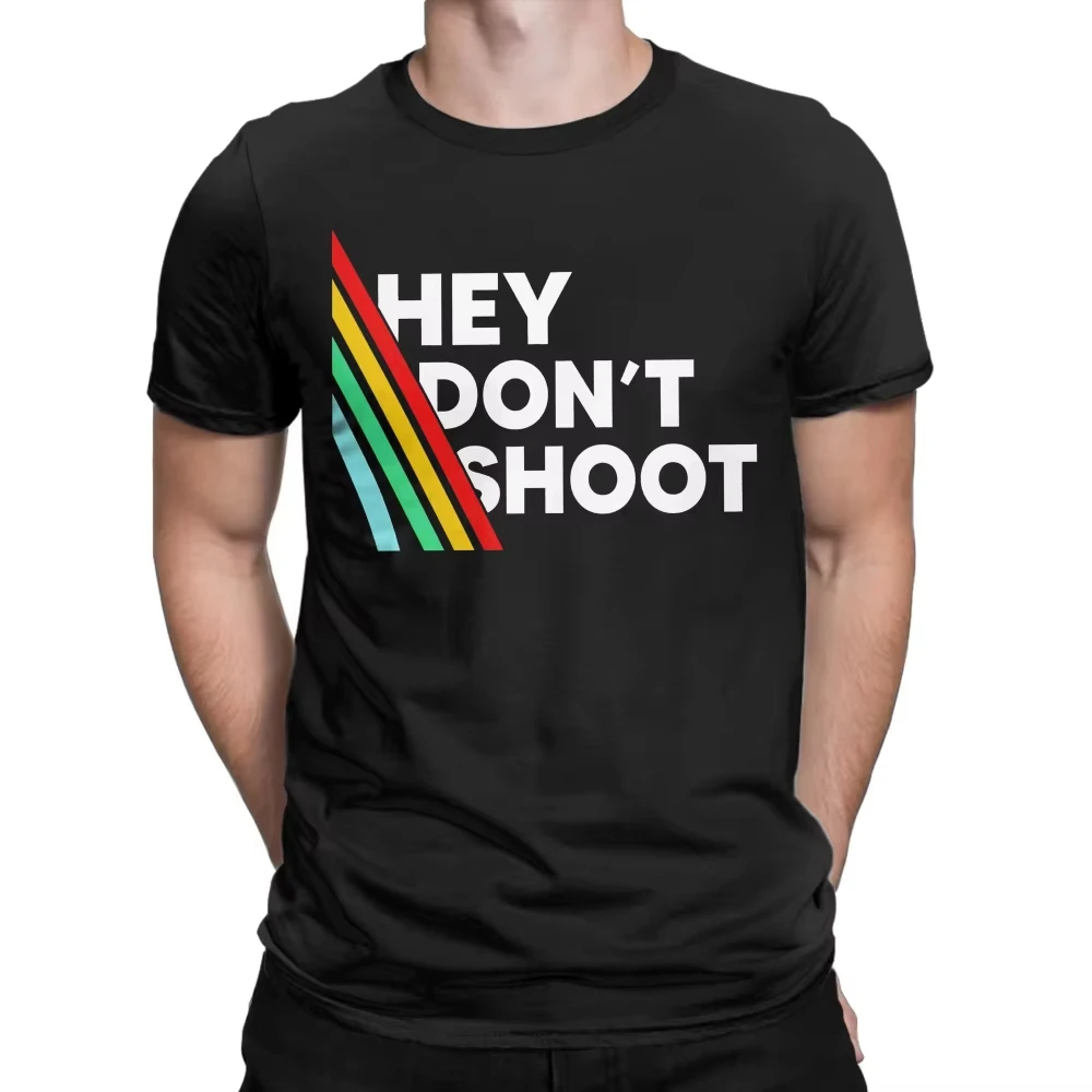 Camiseta Arc Raiders Hey Don't Shoot, camisetas de verano de Hip Hop para hombre y mujer, ropa holgada de algodón con cuello redondo, camisetas de manga corta impresionantes