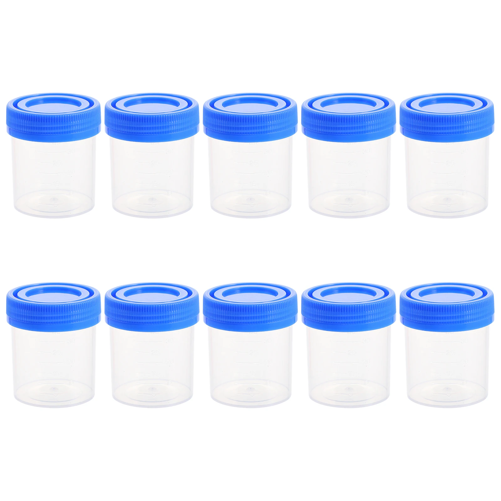 

50 Pcs Screw Urine Cup Specimen Container Medical Sample Plastic Cups Bottle Scale Leak Proof Laboratory Testing Equipment