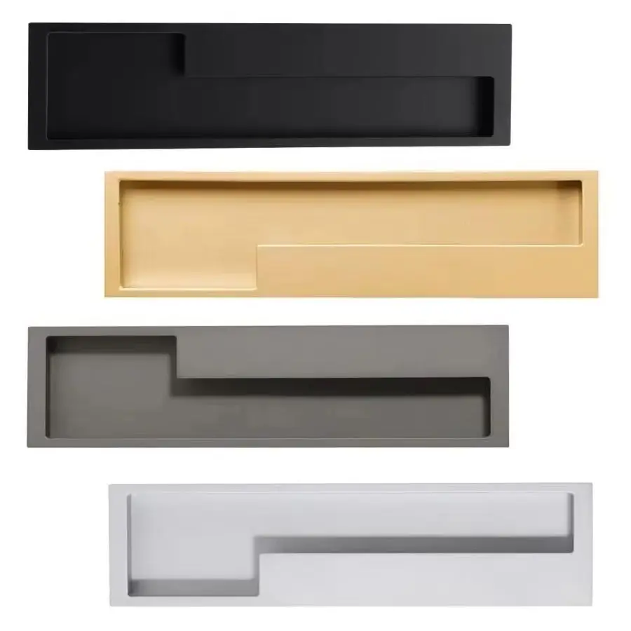 Europeu americano 1 peça liga de zinco recesso maçanetas porta deslizante invisível escondido madeira porta do celeiro push pull alças