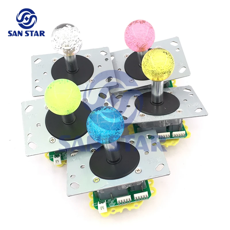 

2 pcs of Good Quality Illuminated Joystick With Crystal Bobble Top Ball and Microswitch-Arcade Joystick-Part For Arcade Machine