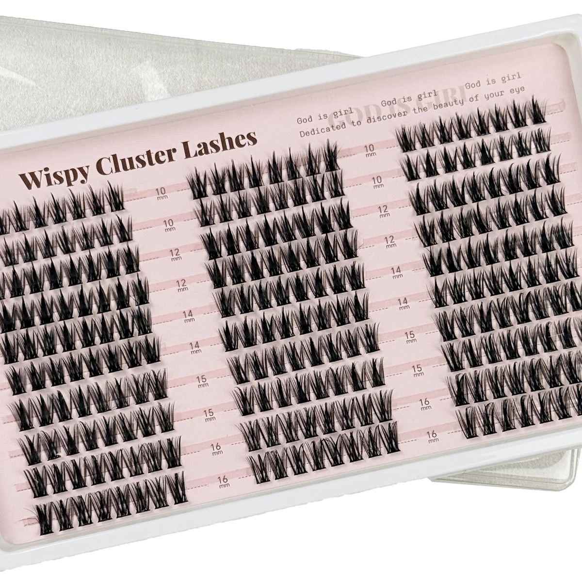 30 Reihen 240 Stück Wimpernbüschel, Volumen-Wimpernbüschel mit Spikes, Wimpernverlängerung, Wispy Spiky Einzelwimpern, DIY-Wimpernverlängerung – Detail 4