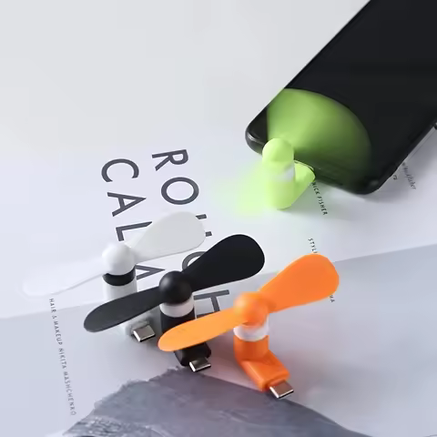 Portable Type C Mini Phone Fan for Samsung Galaxy S23+ S23 S22 S21 S20 S20+ S10 S9 Note 20 9 8 A 54 A24 A23 A14 A12 for OnePlus