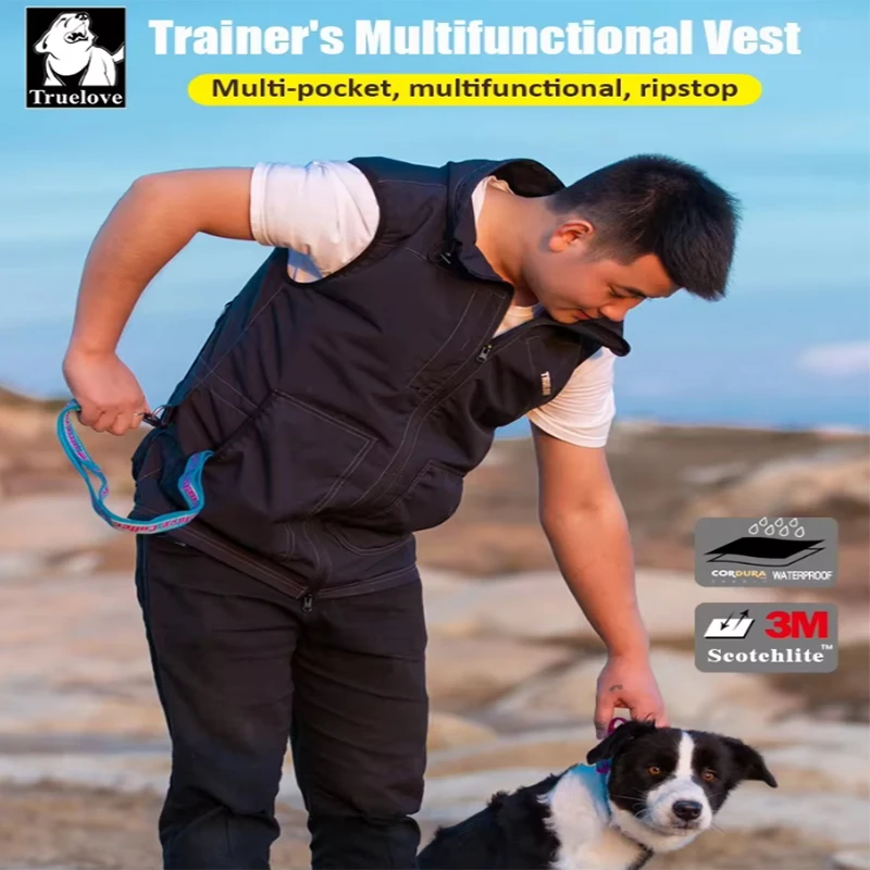 Truelove Nylon Training Vest Coat for Dog Trainer TLG2751 Reflective Durable Fashion Design Outdoor Pet Accessories