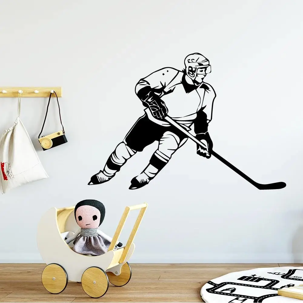 1pc Diy ice hockey Wall Stickers For Living Room Children Bedroom Removable Vinyl Art Decal For Wall Decor Sticker