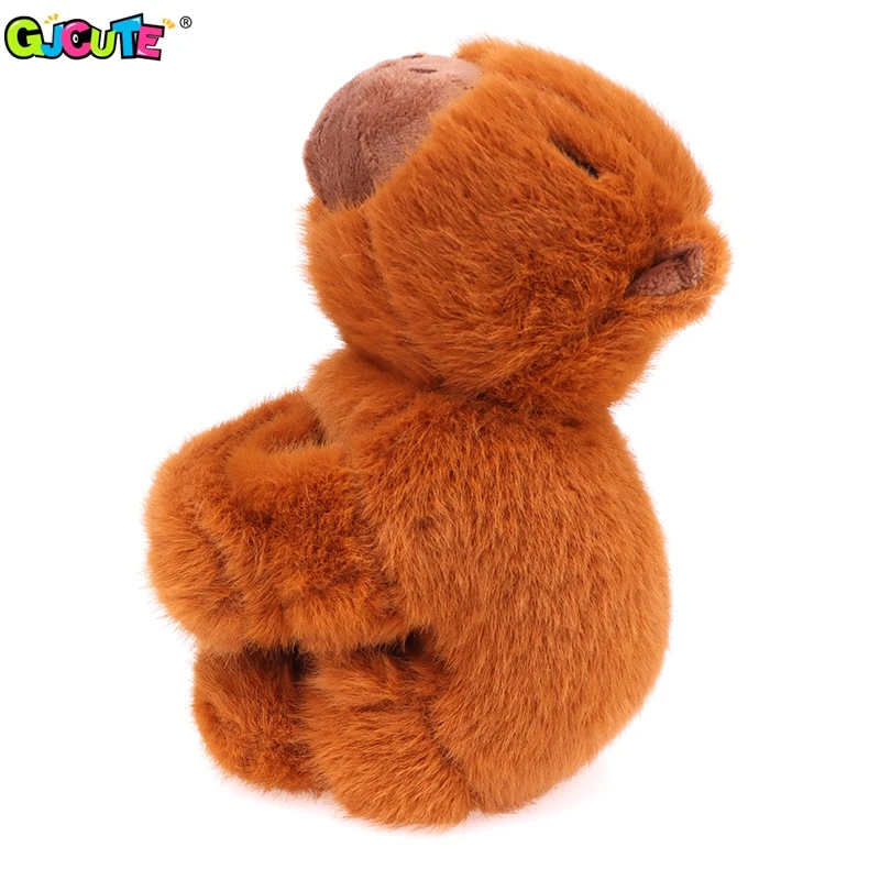 Capybara-Anillo de felpa para niños, muñeco de felpa creativo, simulación de Capybara Kawaii, Anime Fluffty, regalo