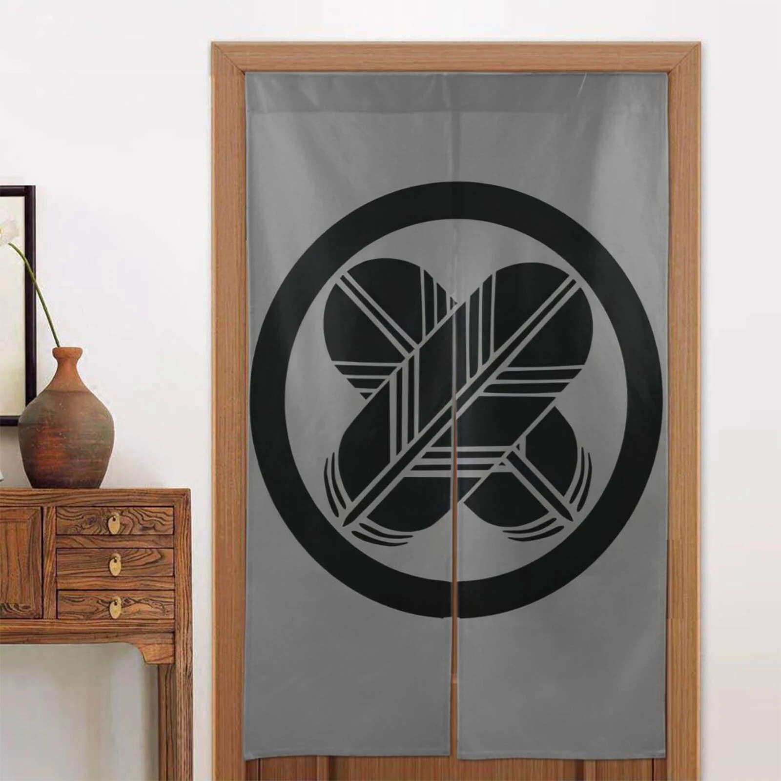 VIKAMA Japanese Feather Door Curtain Japanese Style Half Door Curtain, Noren Curtain for Kitchen Bedroom Entrance, Room