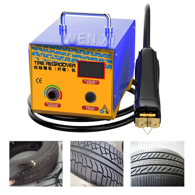 1KW Digital Tire Regroover Tire Rubber Engraving Machine Truck Car Rubber Tyres Grooving Electric Rubber Cutting Power Machine