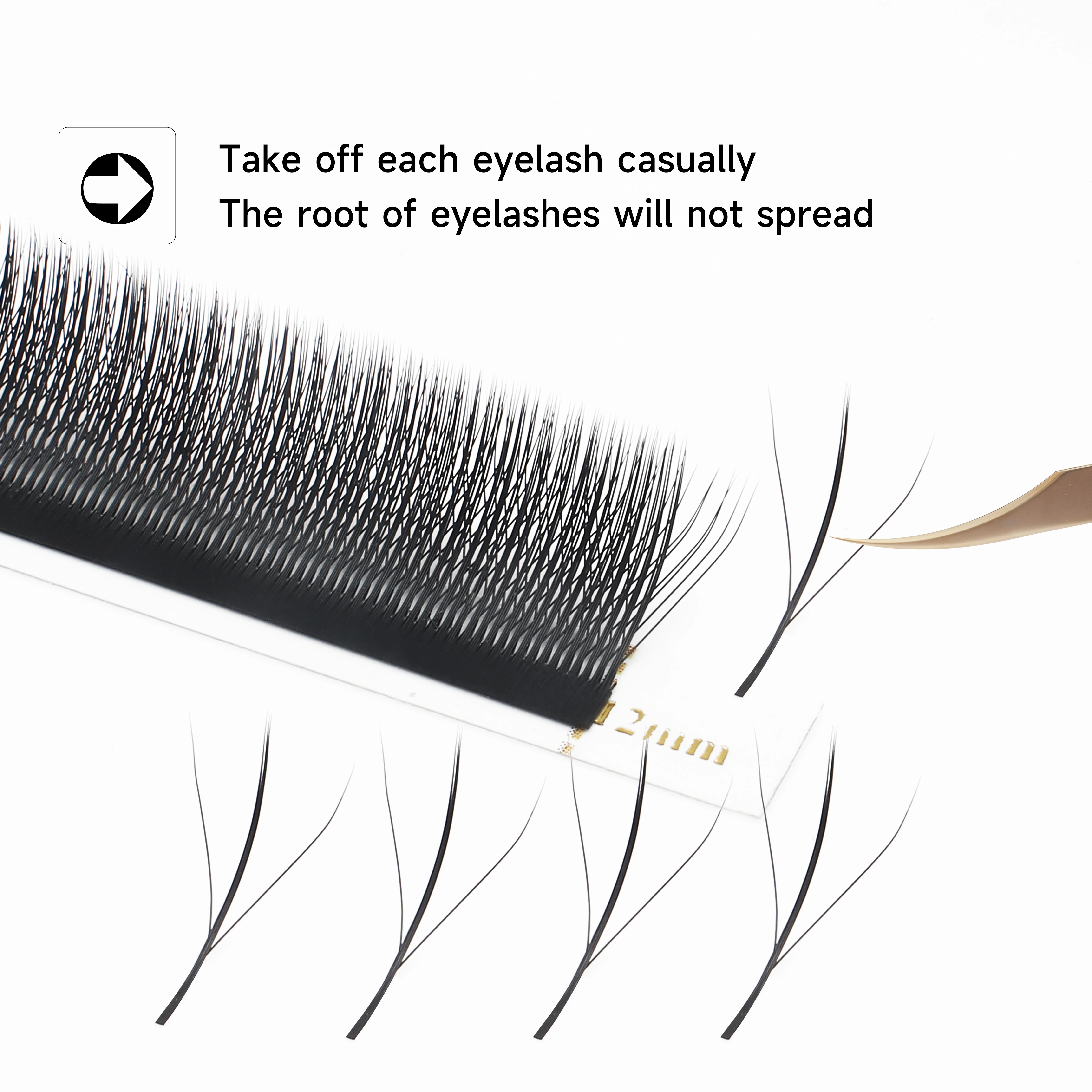 XIUSUZAKI 3D W Three-Core Triple Tips Eyelashes W Shape Eyelash Extensions Blister Natural Premade Fans Double Two-Core Lashes