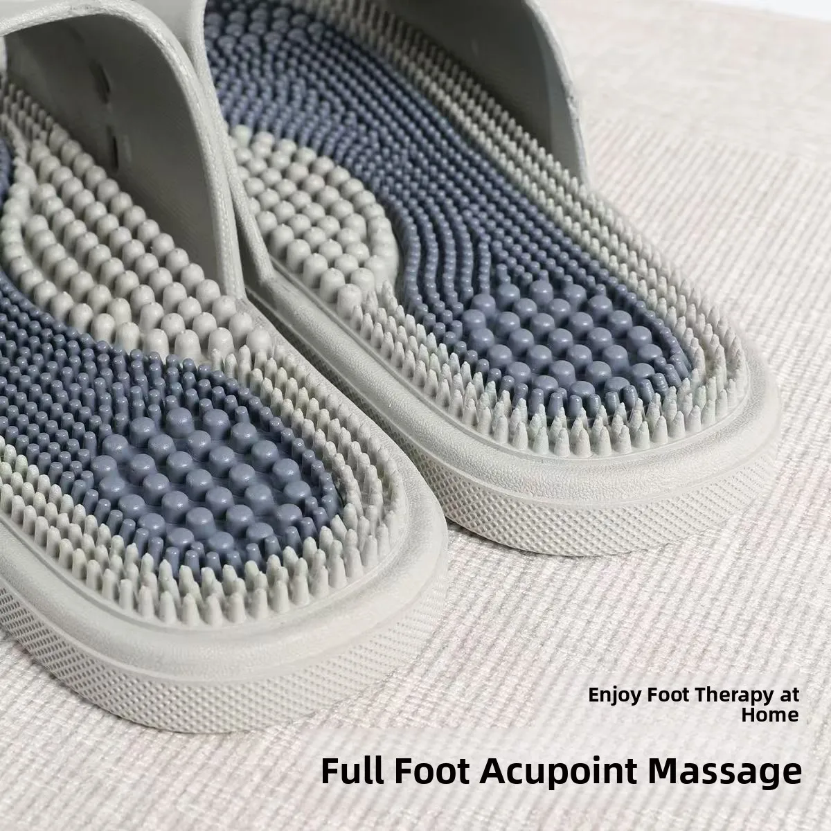 Massaging Indoor Slippers Men's Summer Anti-Slip Odor-Resistant Bathing Foot Bottom Acupoint Cool Sandals Home Comfortable
