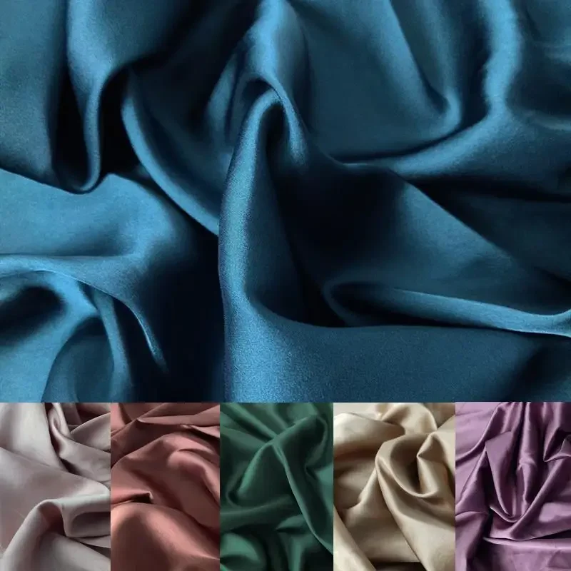 Shiny Thin Acetate Satin Imitation Silk Fabric Cheongsam Dress Pajama Clothing Wedding Gown Imitation Silk Fabric 150cm Width