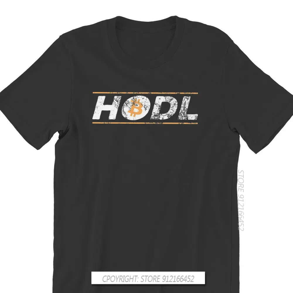 Bitcoin Art Vintage HODL BTC Tshirt High Quality Graphic Men Classic Men Streetwear Pure Cotton Harajuku T Shirt