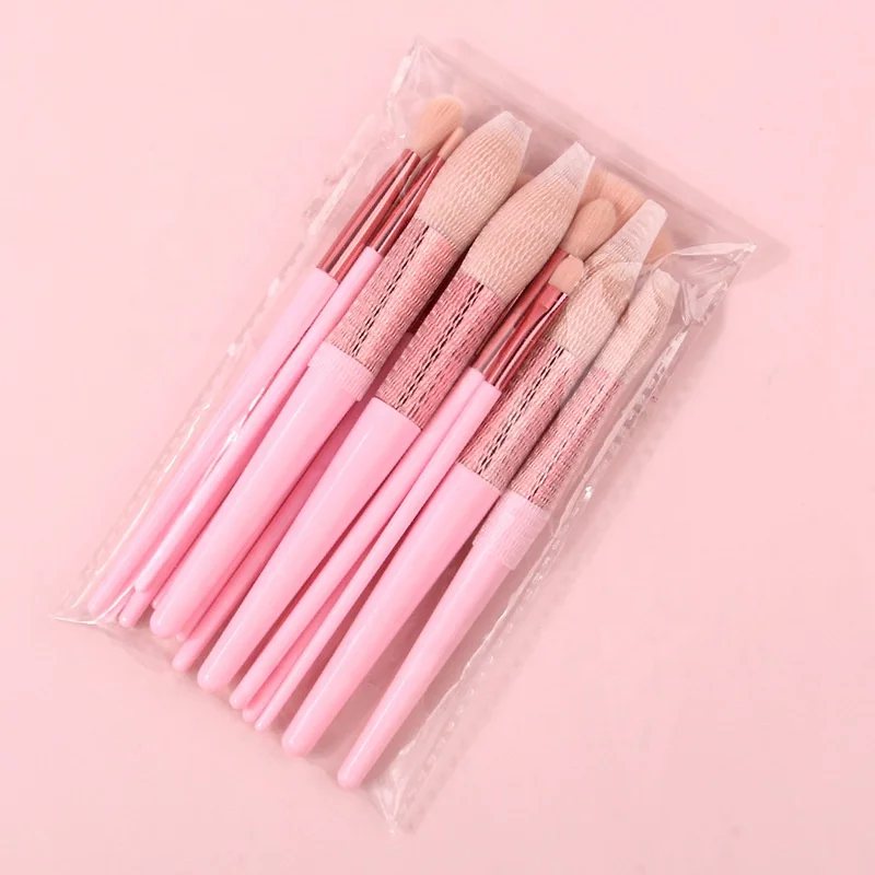 15 Uds. Brochas de maquillaje rosas, cerdas sintéticas Premium, base en polvo, sombra de ojos, juego completo de brochas de maquillaje