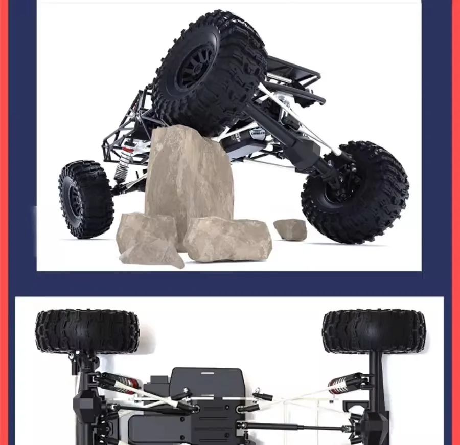 YK4061 1/6 centro de gravedad ultra bajo ROCK SLIDE RC control remoto vehículo todoterreno trepador de roca eléctrico