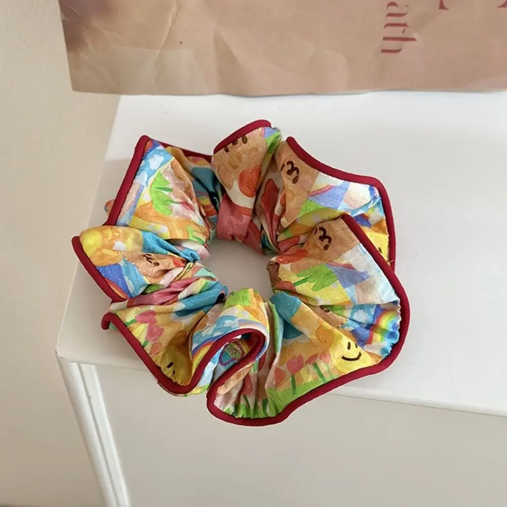 Pastoral Style Korean Elastic Scrunchies Korean Style Hair Rubber Bands Flower Hair Band Ponytail Holder Hair Accessories
