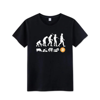 Musk Currency Evolution Same Bitcoin BTC Short Sleeve Tees Men's T-Shirt Coin Circle Stir Fried Bitcoin Cotton Clothing Tops