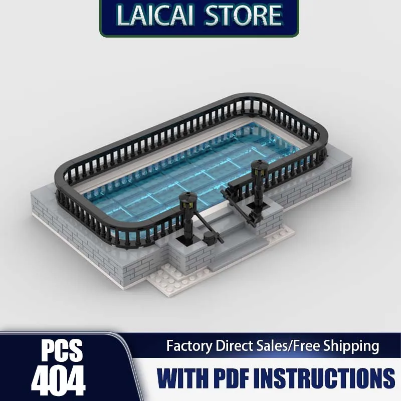 

City Street View Moc Building Bricks Rural ice skating rink Technology Modular Blocks Gifts Christmas Toys DIY Sets Assembly