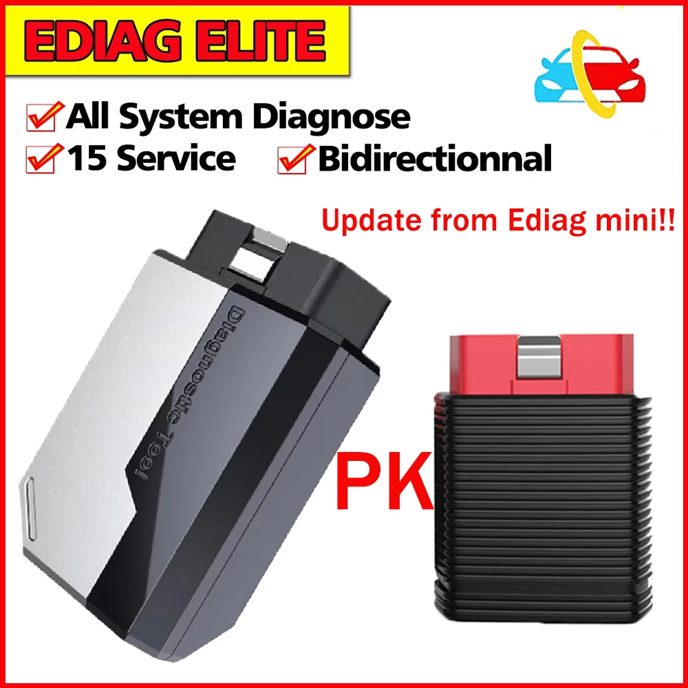 2025 New KINGBOLEN Ediag Elite Lifetime free update OBD2 Scanner All System Car Diagnostic Tool 15 Service Bidirectional Conrol