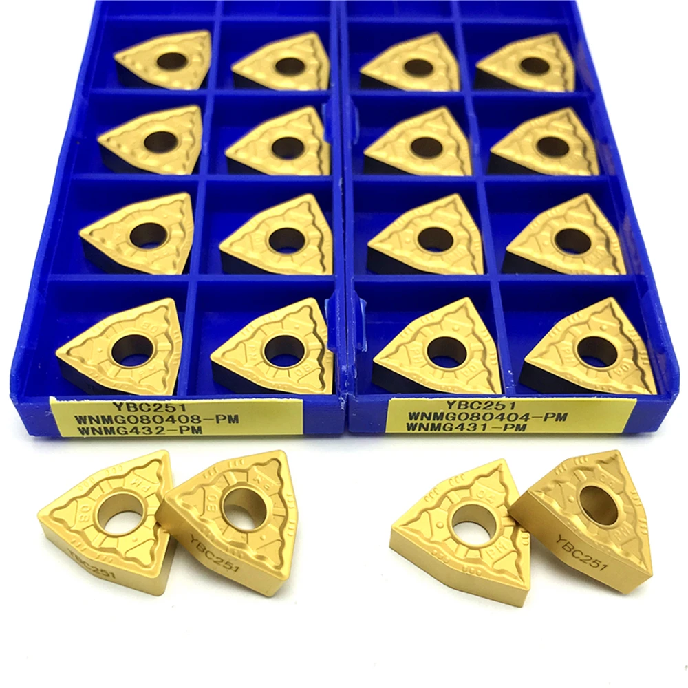 WNMG080404 WNMG080408 WNMG080412-PM YBC251 ZCC.CT Inserto in metallo duro Utensile per tornitura esterna CNC Lavorazione dell'acciaio Utensili da taglio