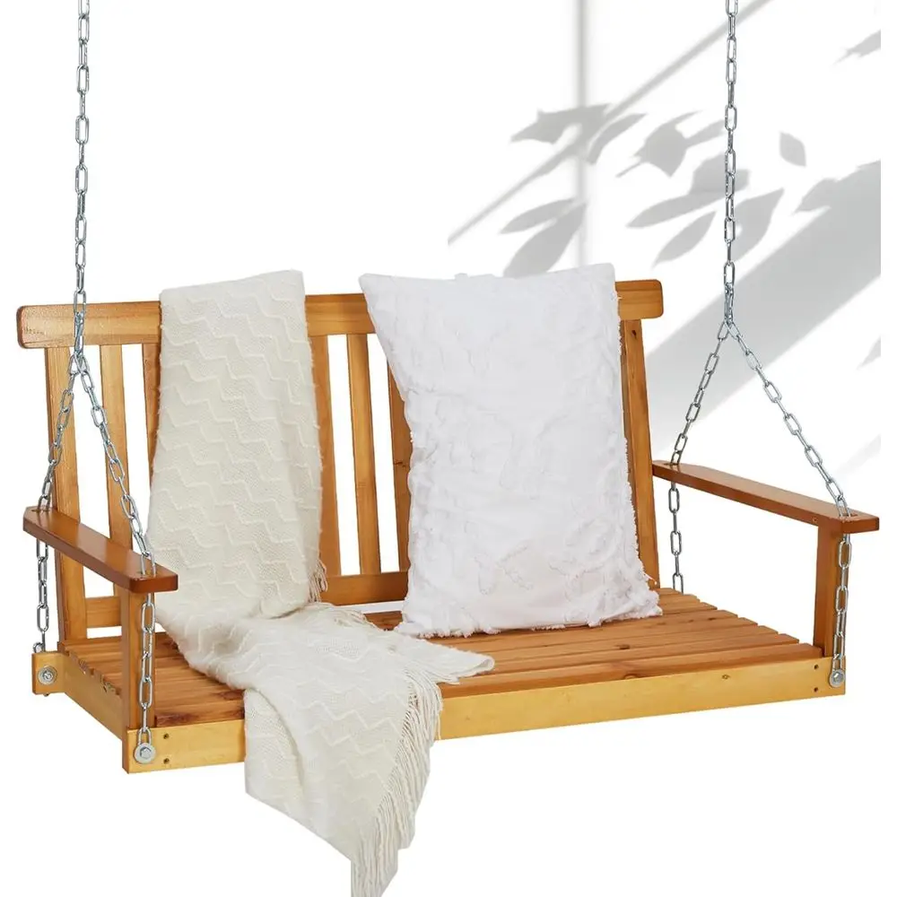 

Стул-качалка для патио на открытом воздухе с подвесными цепями для террасы, сада, двора - грузоподъемность 440 фунтов