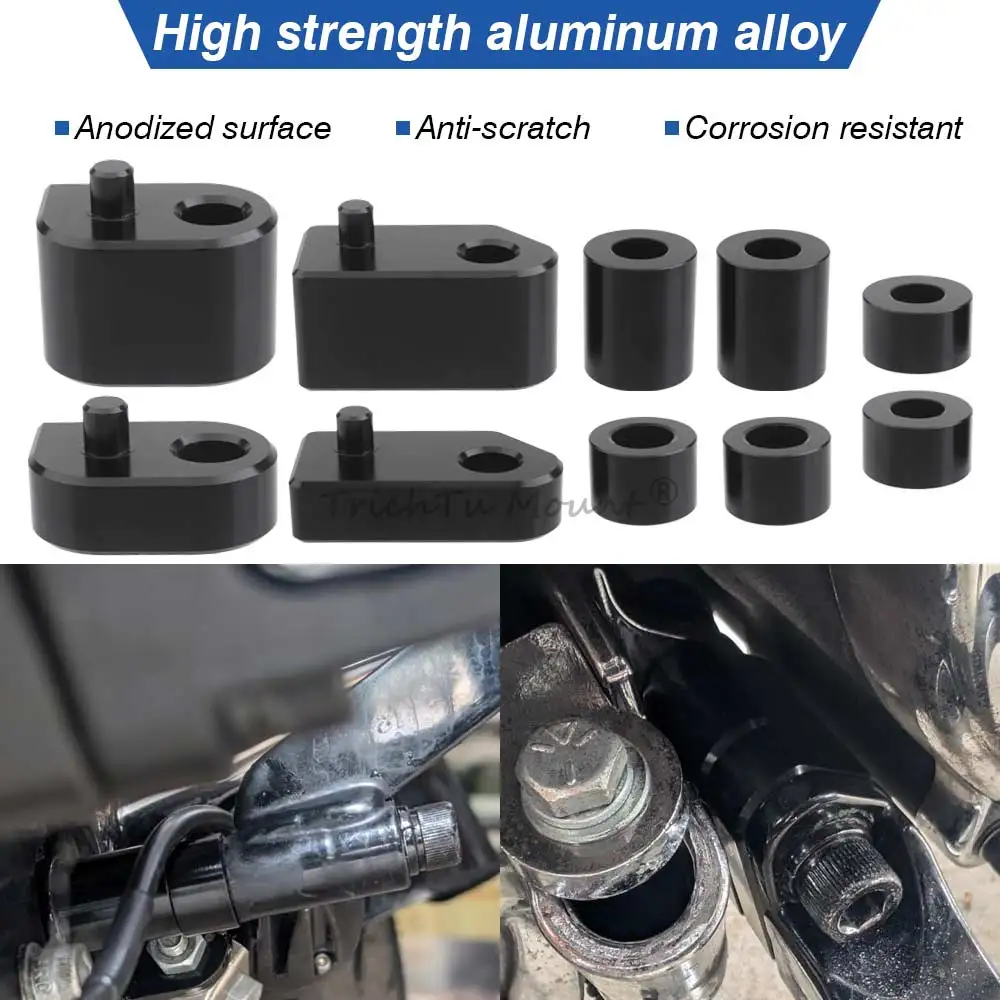 Motorcycle Footrest Driver Front Floorboard Extension Spacer Kit For Harley Touring Road King Street Road Electra Glide 2009-24
