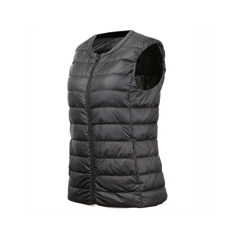 Schinteon S-8XL Women Ultra Light Down Vest Casual Slim White Duck Down Bottoming Sleeveless Winter Warm Liner Clothing