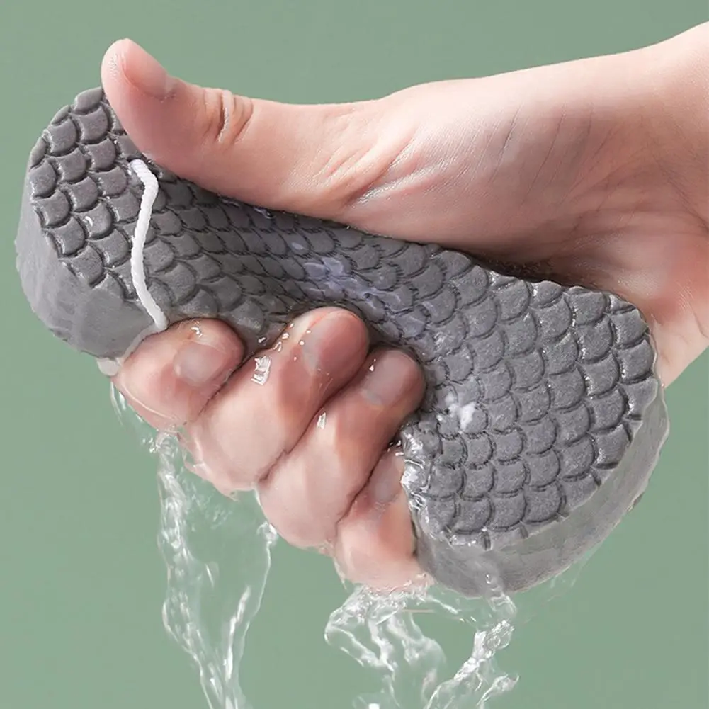 

Мягкая губка-мочалка для душа, массажная щетка-скраб для тела, отшелушивающая мочалка для ухода за кожей, 1 шт.