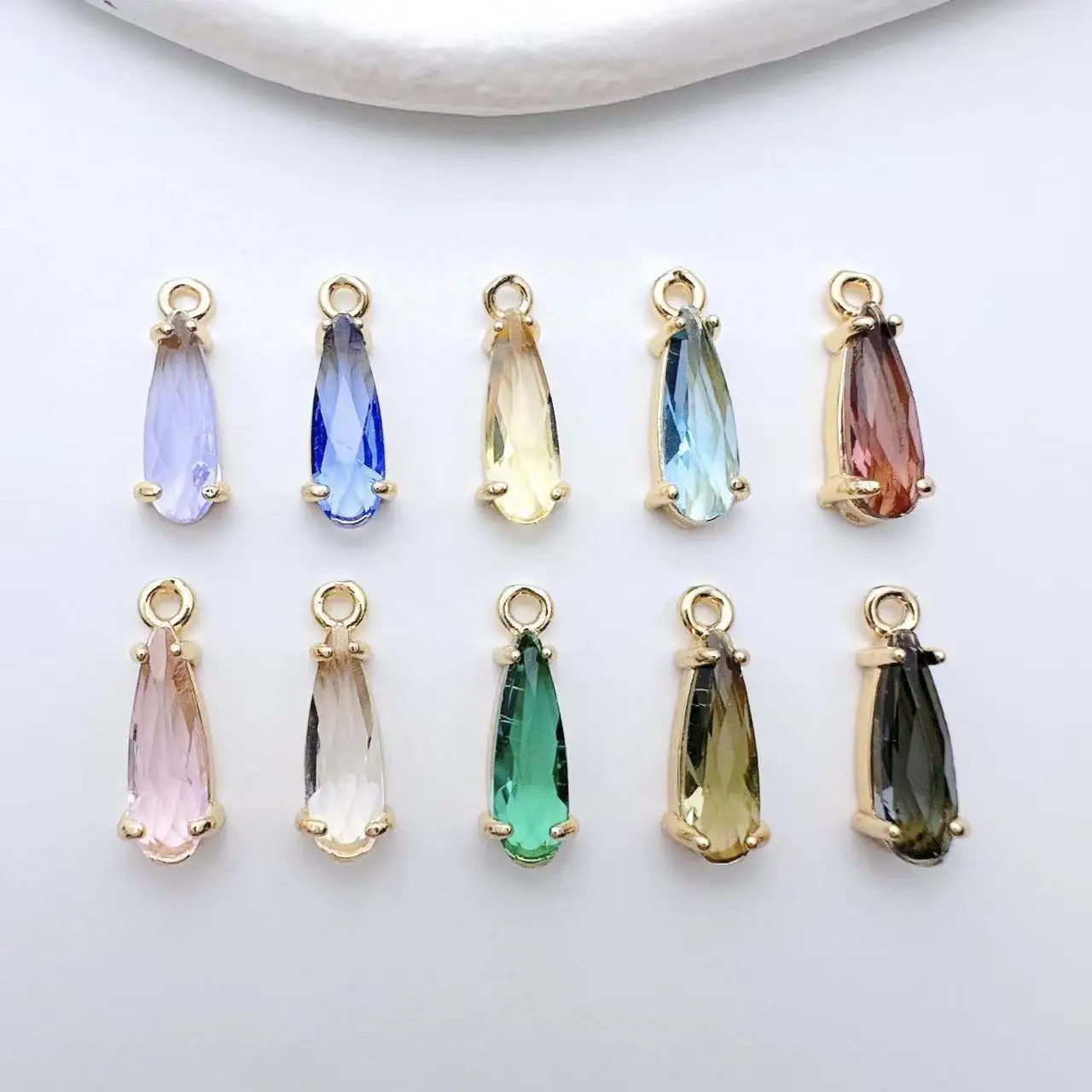 5Pcs Waterdrop Pendant DIY Handmade For Bracelet Necklace Earring Pendant Accessories