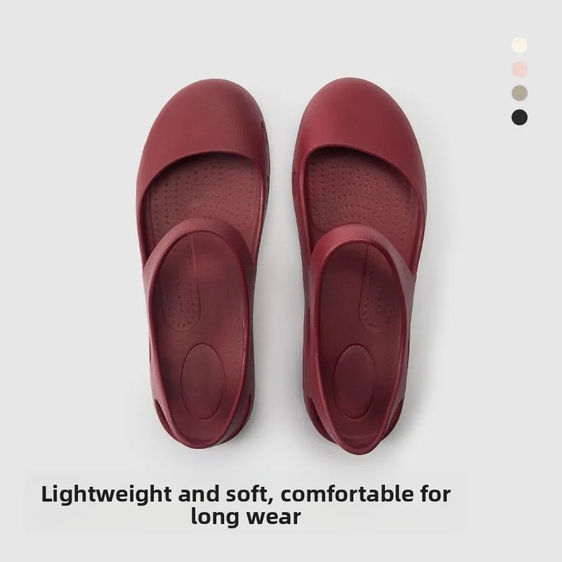 Mary Jane Arch Support Sandals Women's Summer Outdoor Beach Shoes Anti-slip Home Yoga Slippers Open-Toe Slip-On EVA Material