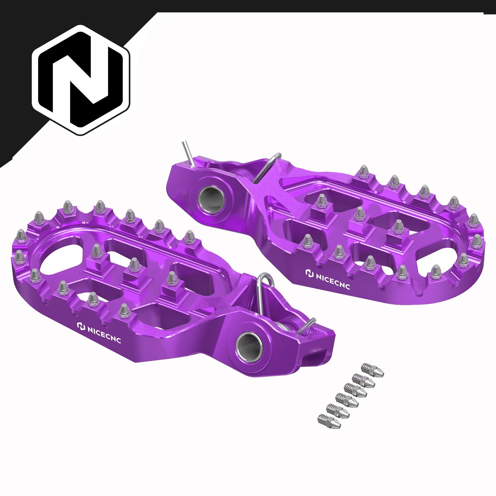 

NICECNC For Stark Varg EX MX 2024-2025 Electric Bike Extender Foot Pegs Footrests Forged 6061 Aluminium CNC-machined Anodization