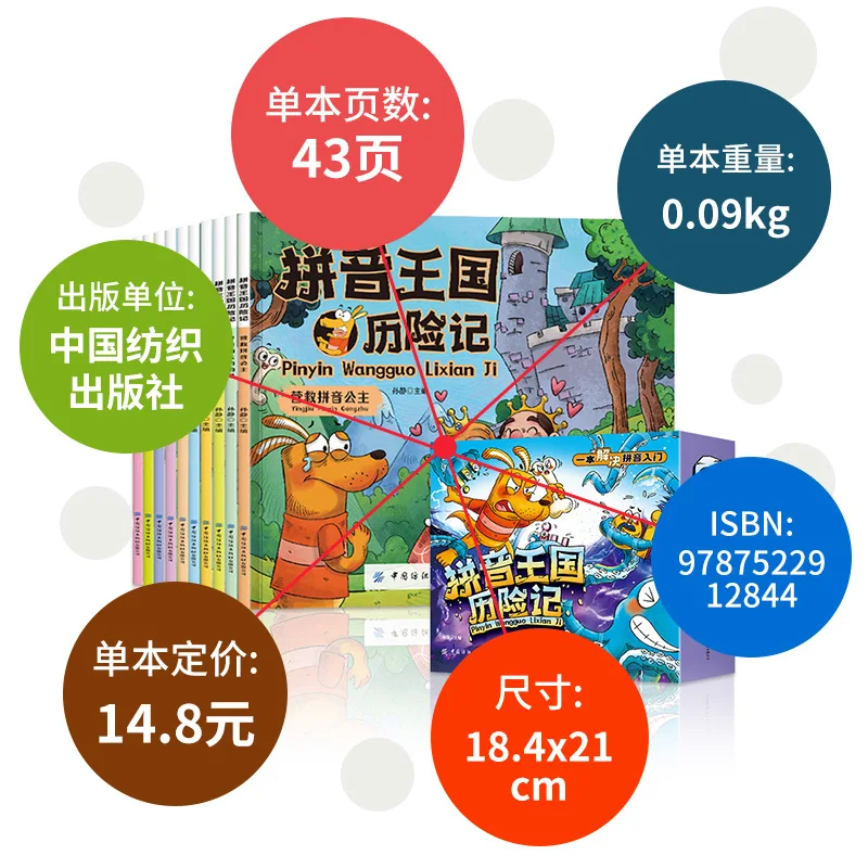 Pinyin Kingdom Adventure, A Kindergarten Textbook for Children Who Solve The Problem of Pinyin Basics, Pinyin Storybook