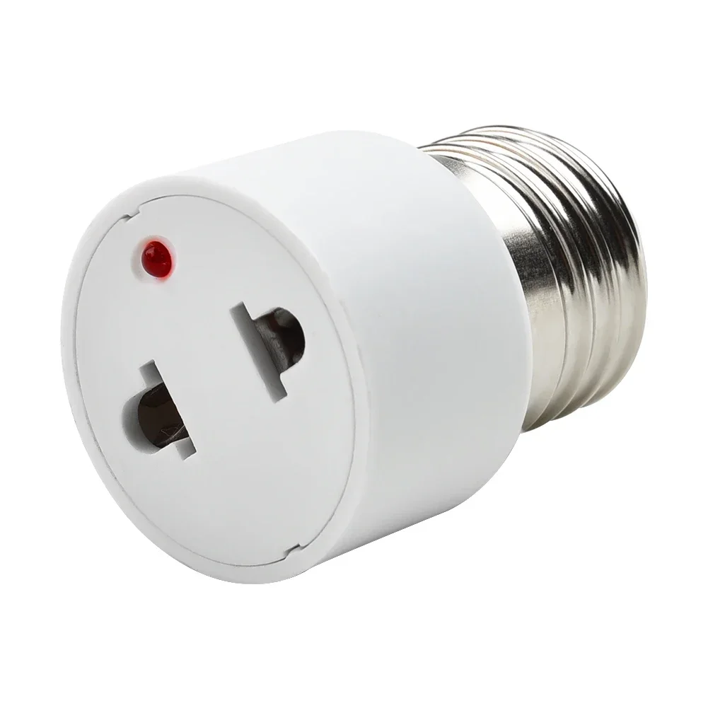 1pc Hot Sell Practical White E27 Plug Bulb Holder Light Fixture Bulb Base Adapter Lamp Socket U S /EU