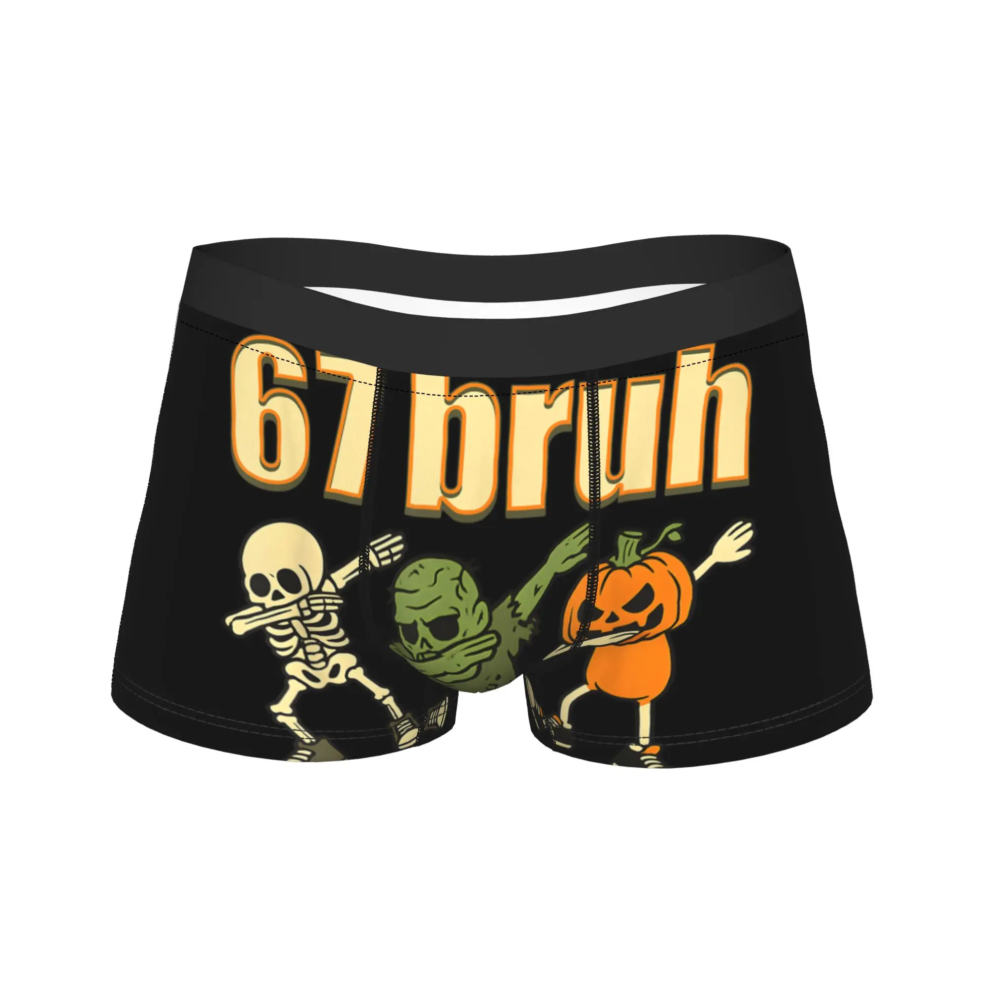 

67 Halloween Bruh Funny Brainrot Meme Six Seven Boxershorts 3D Pouch Underwear Hot Sale Men's Panties Plus Size
