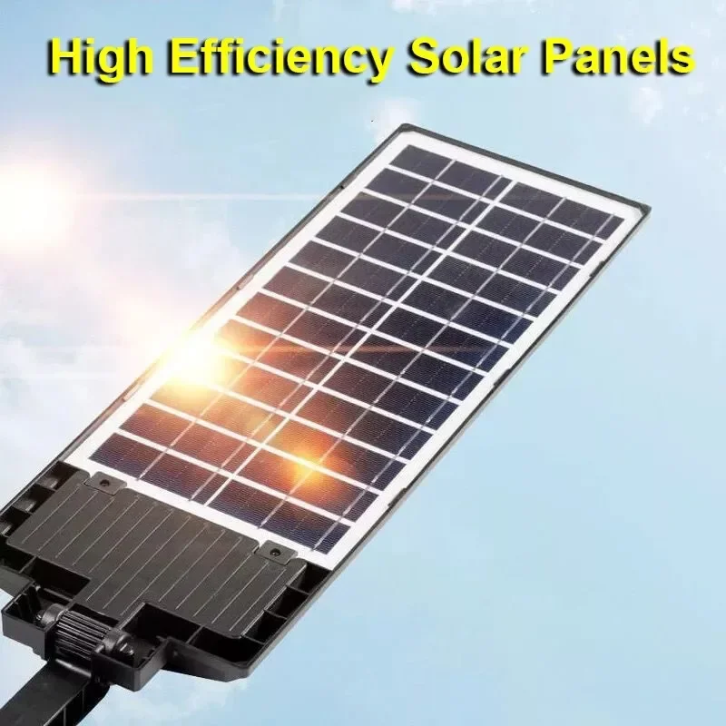 JVEE 6Heads 3 Modes LED Solar Panel Street Light RC Outdoor Garden Lamp Waterproof Lighting System Super Bright Motion Sensor